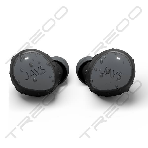 JAYS m-Seven True Wireless Bluetooth In-Ear Earphone with Mic - Gray