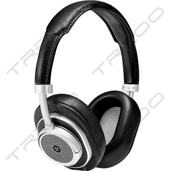 Master & Dynamic MW50+ Wireless Bluetooth Over-Ear Headphone with Mic - Silver Metal / Black Leather